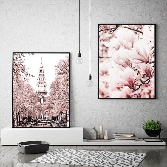 Imagem de Quadro decorativo 2 peças 40x60 Moda citações sexy mulher flor coco fashion preto branco decoração