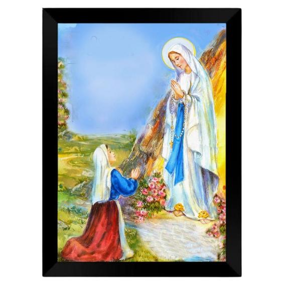 Imagem de Quadro Decorativo 24x33 Nossa Senhora De Lourdes Mod. 1