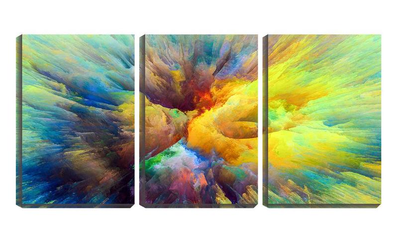 Imagem de Quadro Decorativo 30x66 encontro das cores arte