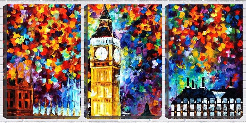 Imagem de Quadro Decorativo 30x66 torre de Londres arte pintura