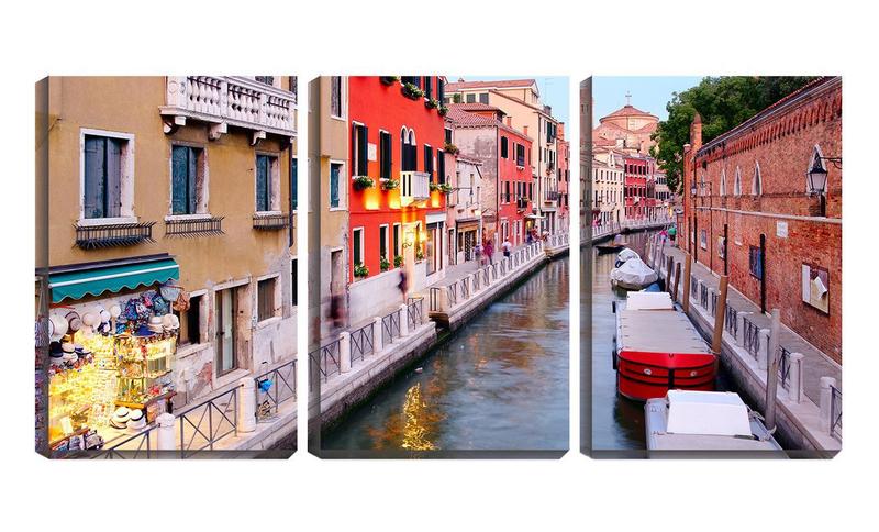 Imagem de Quadro Decorativo 45x96 canais antigos de veneza