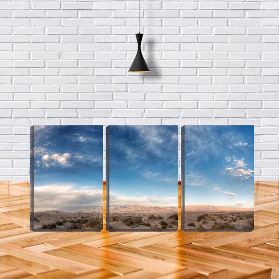 Imagem de Quadro Decorativo 45x96 céu azul sob areias do deserto