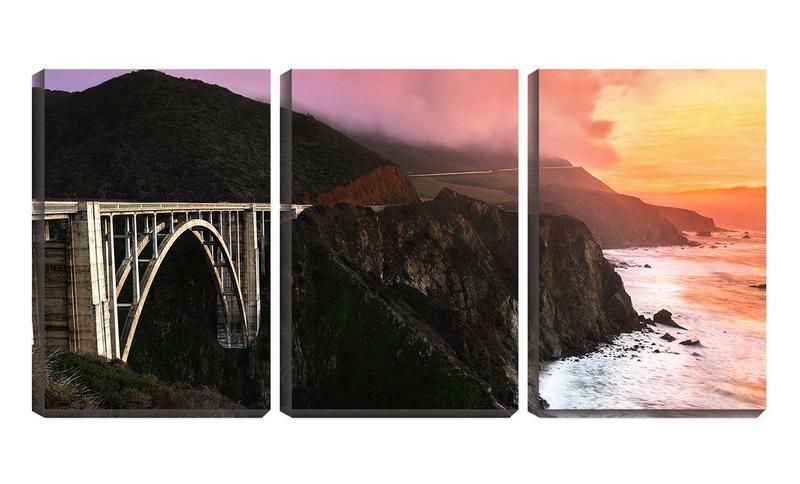 Imagem de Quadro Decorativo 45x96 imensa ponte sobre montanha