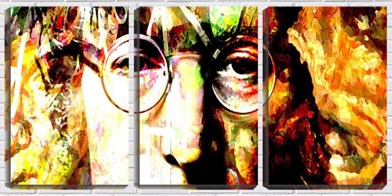 Imagem de Quadro Decorativo 45x96 John lennon arte abstrata