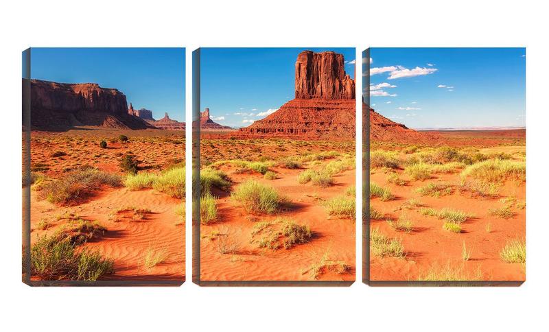 Imagem de Quadro Decorativo 45x96 monte de pedras no deserto