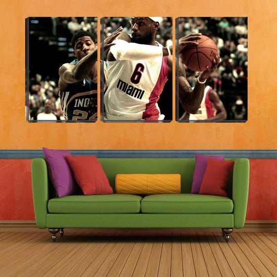 Imagem de Quadro Decorativo 55x110 lendas da nba basquete