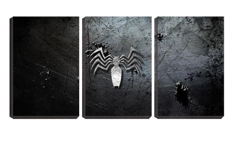 Imagem de Quadro Decorativo 55x110 símbolo spiderman arte