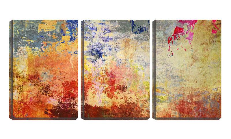 Imagem de Quadro Decorativo 55x110 textura abstrata arte