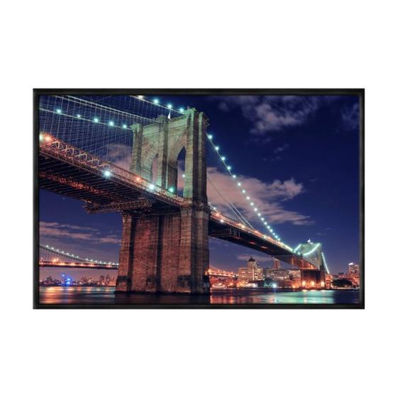 Imagem de Quadro decorativo 60x80cm canvas ponte brooklyn nova iorque manhattan ct010