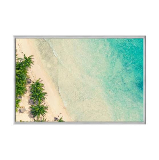 Imagem de Quadro decorativo 60x80cm vidro mar caribe punta cana ilha de saona ct012