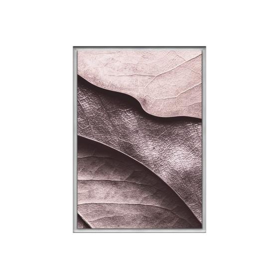 Imagem de Quadro decorativo 60x80cm vidro natureza folhas abstratas rose gold flnt086