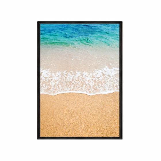 Imagem de Quadro decorativo 60x80cm vidro praia mar e areia flnt094