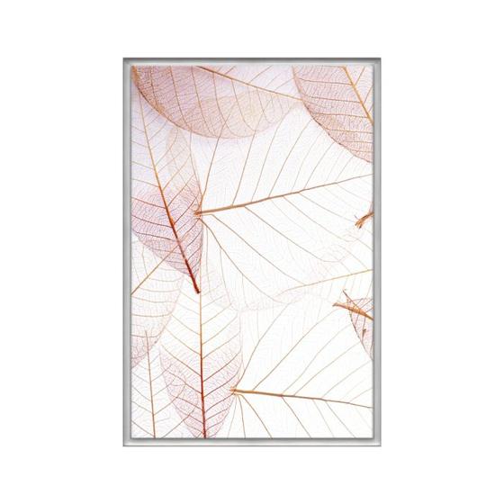 Imagem de Quadro decorativo 60x80cm vidro textura da natureza folhas suaves flnt054