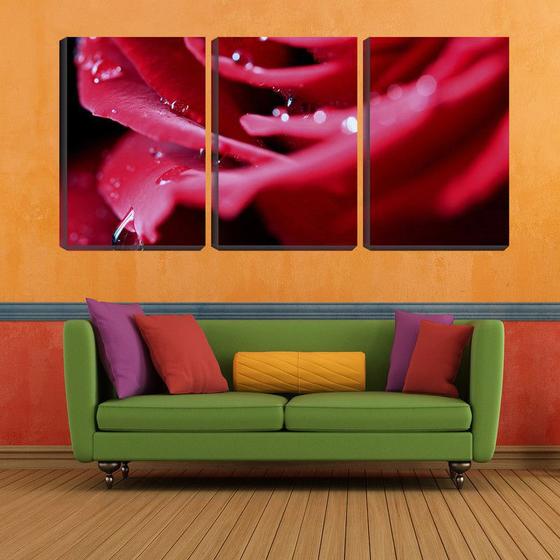 Imagem de Quadro Decorativo 68x126 gotículas na flor