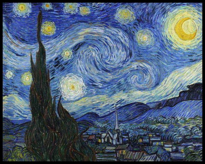 Imagem de Quadro Decorativo A Noite Estrelada Vincent Van Gogh 40x50cm