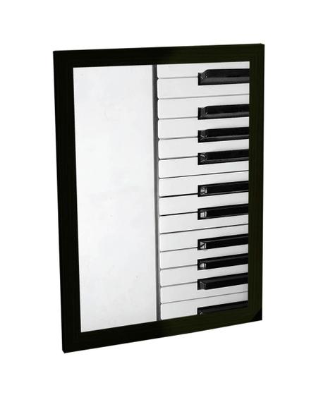 Imagem de Quadro Decorativo A3 Instrumento Musical Piano Realista Teclado