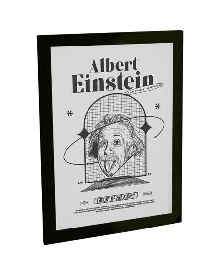 Imagem de Quadro Decorativo A4 Albert Einstein Teoria da Relatividade