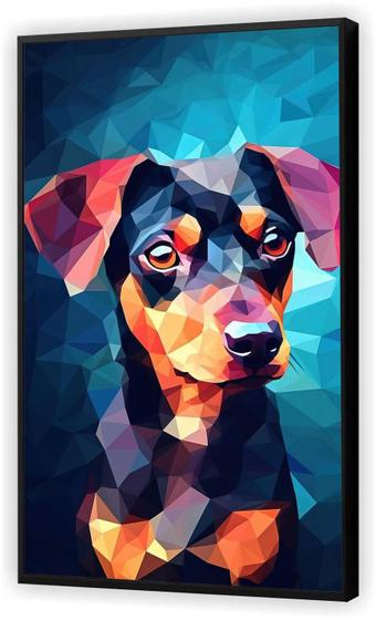 Imagem de Quadro Decorativo Abstrato Cão Pet Shop Salas Tela Canvas Premium G01