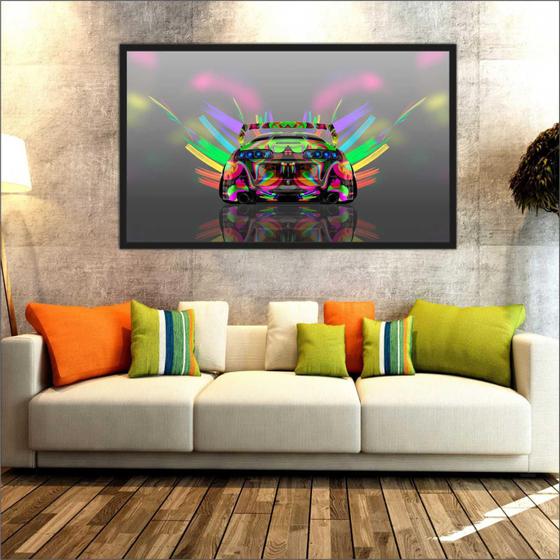 Imagem de Quadro Decorativo Abstrato Carros Salas Escritórios Consultórios Com Moldura TT16