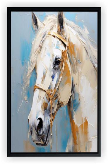 Imagem de Quadro Decorativo Abstrato Cavalo Salas Tela Canvas Premium GG03