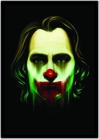 Imagem de Quadro Decorativo Abstrato Coringa Super Heróis Nerd Geek Decorações Com Moldura G01