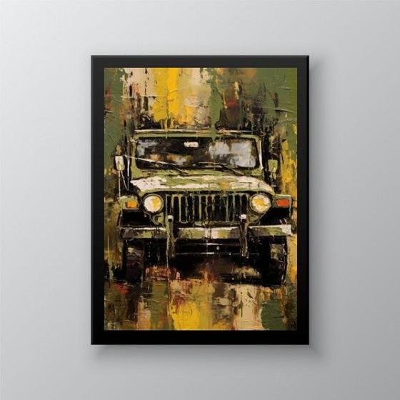 Imagem de Quadro Decorativo Abstrato Jeep 45x34cm