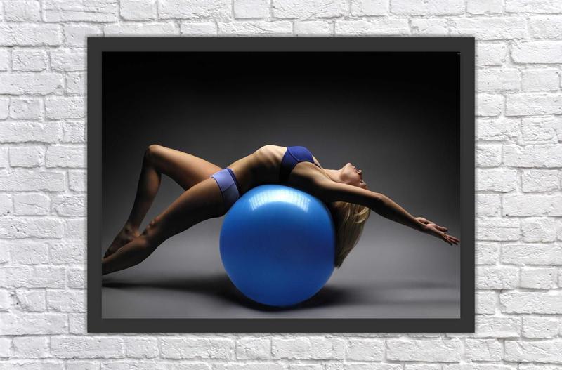 Imagem de Quadro Decorativo Academias Fitness Pilates Ginástica Salas Decorações Com Moldura