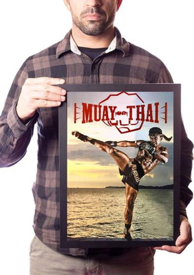 Imagem de Quadro Decorativo Academias Muay Thai Lutador