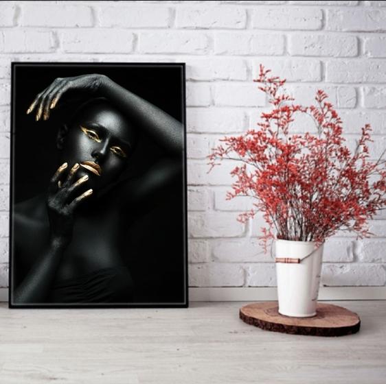 Imagem de Quadro Decorativo Africana Gold