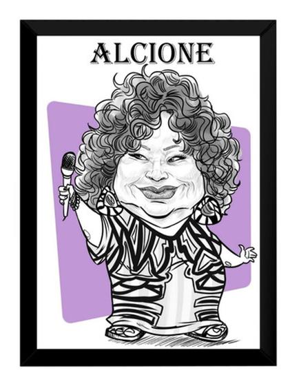 Imagem de Quadro Decorativo Alcione Samba Raiz Desenho