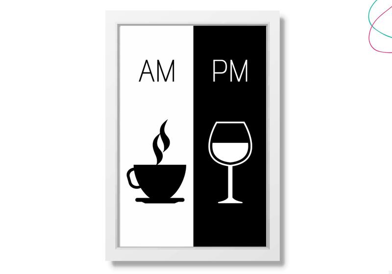 Imagem de Quadro decorativo - AM-PM café e vinho