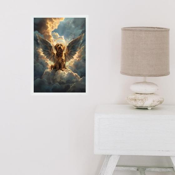 Imagem de Quadro Decorativo Anjo de Quatro Patas 45x34cm - com vidro