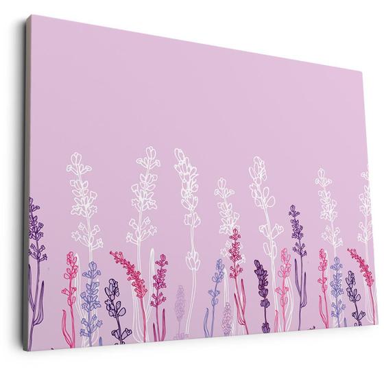 Imagem de Quadro Decorativo Aquarela Floral com Lavandas