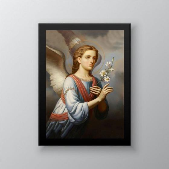 Imagem de Quadro Decorativo Arcanjo Gabriel 45x34cm - com vidro