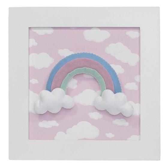 Imagem de Quadro Decorativo Arco-íris Quarto Bebê Infantil Menina