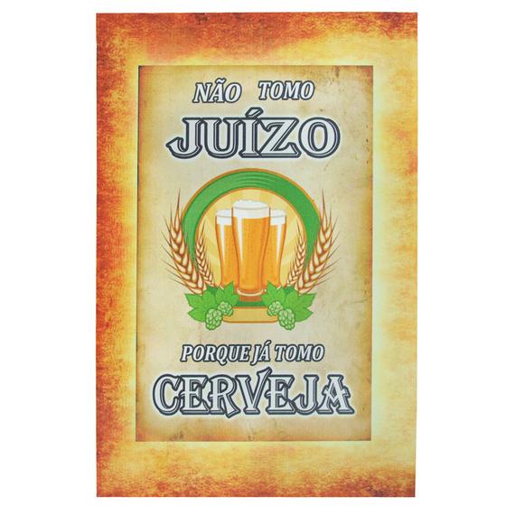 Quadro Decorativo Área de Lazer Frase Não Tomo Juízo 30x20 Mdf Adesivado Menor preço em Quadro Decorativo Área de Lazer Frase Não Tomo Juízo 30x20 Mdf Adesivado