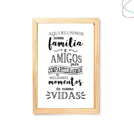 Imagem de Quadro decorativo área gourmet aqui reunimos nossa família