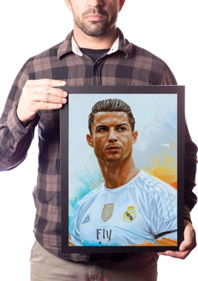 Imagem de Quadro Decorativo Arte Cristiano Ronaldo Cr7 42x29cm