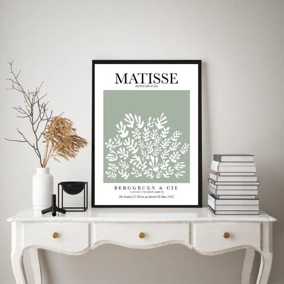 Imagem de Quadro Decorativo Arte De Matisse Verde 33x24cm