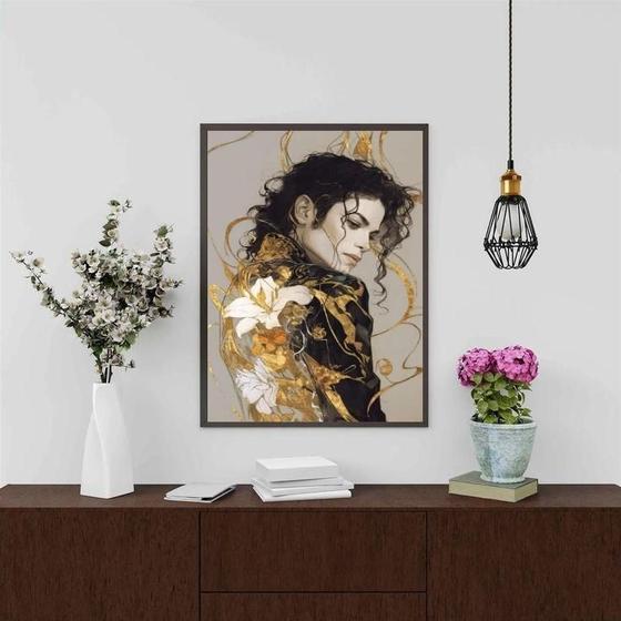 Imagem de Quadro Decorativo Arte Michael Jackson 45X34Cm