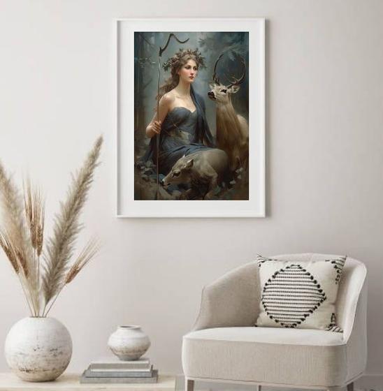 Imagem de Quadro Decorativo Artemis Deusa Da Natureza - 60x48cm