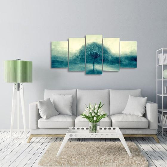 Imagem de Quadro decorativo Árvore Artístico Mosaico 5 Peças Artístico