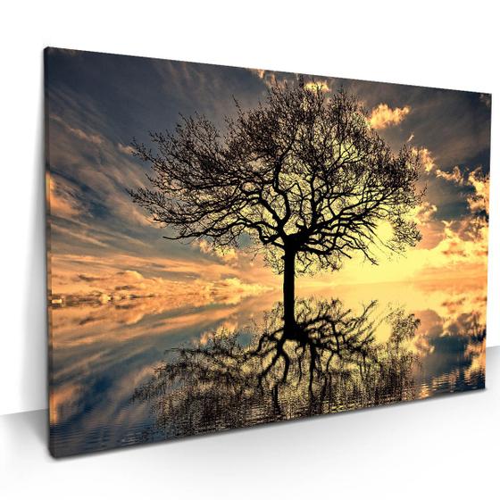 Imagem de Quadro Decorativo Arvore da vida Entardecer 90x60 Grande