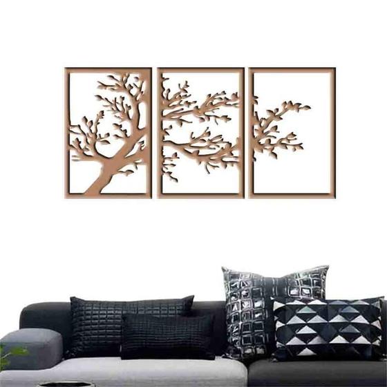 Imagem de Quadro Decorativo Árvore Folhas Vazado - Mdf 3Mm 001