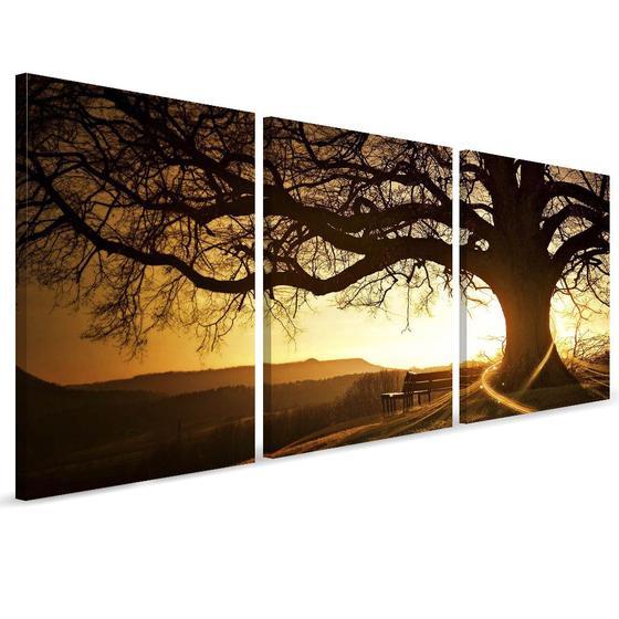 Imagem de Quadro Decorativo Arvore Seca por do Sol 180x90 Sala Quarto