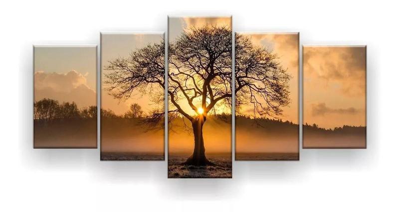 Imagem de Quadro Decorativo Árvore Seca Raio De Luz 129x61