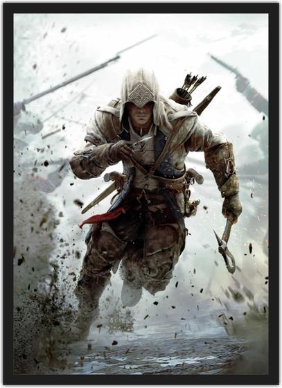 Imagem de Quadro Decorativo Assassins Creed Games Jogos Geek Decorações Com Moldura G02