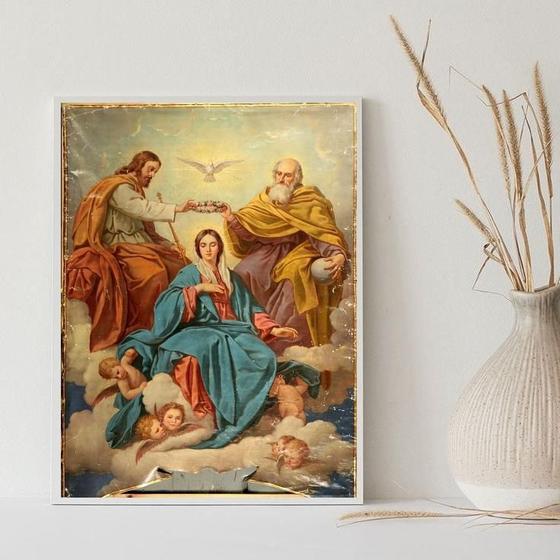 Imagem de Quadro Decorativo Assunção De Nossa Senhora 45X34Cm - Vidro