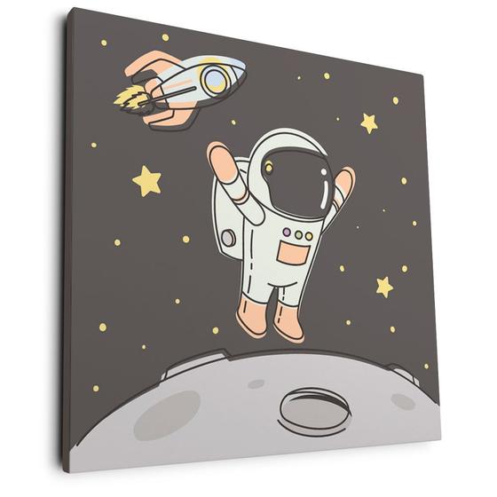 Imagem de Quadro Decorativo Astronauta Feliz na Lua