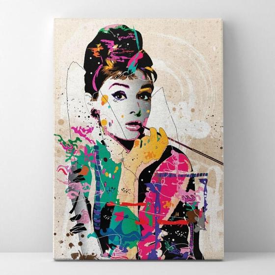 Imagem de Quadro Decorativo Audrey Hepburn 1 Tela